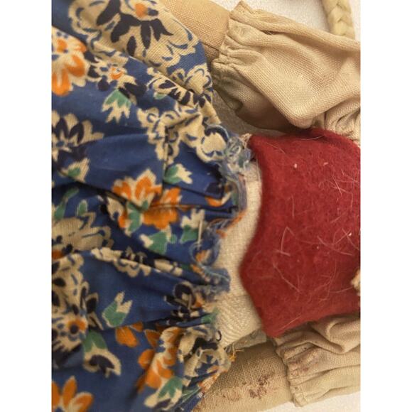 VTG Paper Mache Face Doll Polish Girl Stamped Poland Cloth Body Markings Arm - Picture 6 of 10